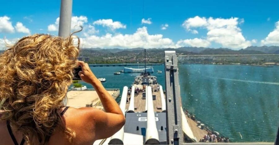 Pearl Harbor and Oahu Circle Island Tour FROM MAUI - The USS Arizona Memorial boat ride: the moment most people remember